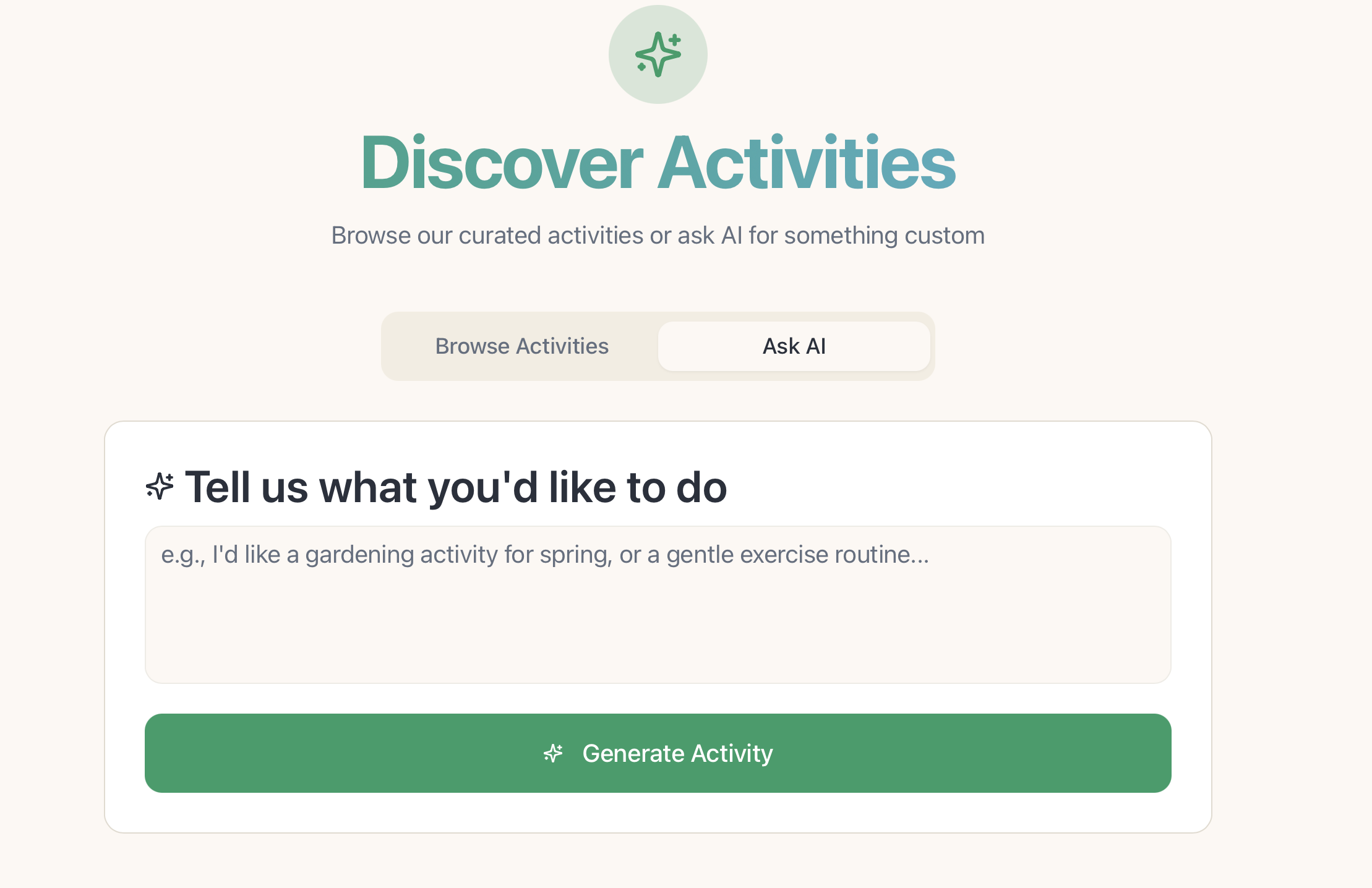Rekindle - Dementia activity Generator